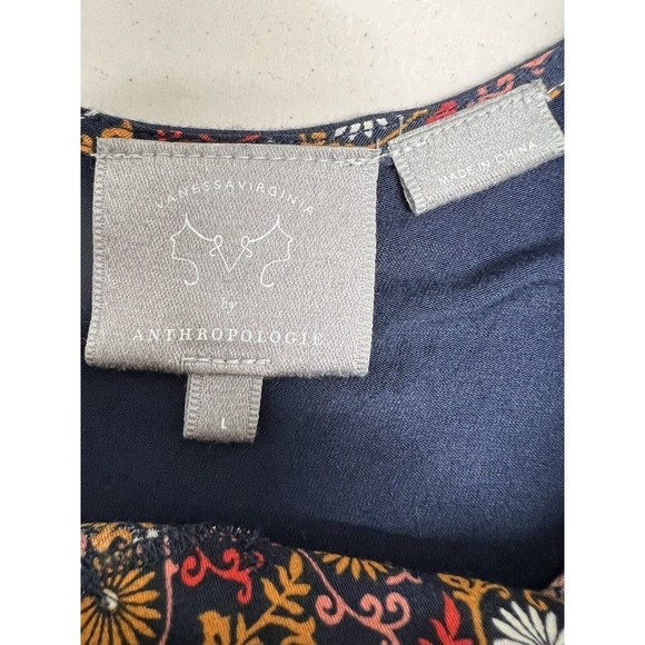 Anthropologie Vanessa Virginia Wanderlust Top LARGE Sleeveless Keyhole Neck - Picture 8 of 11